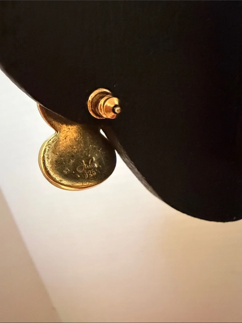 Julie Vos 925 Gold Plated Iradescent Double-Dot Stud Earrings